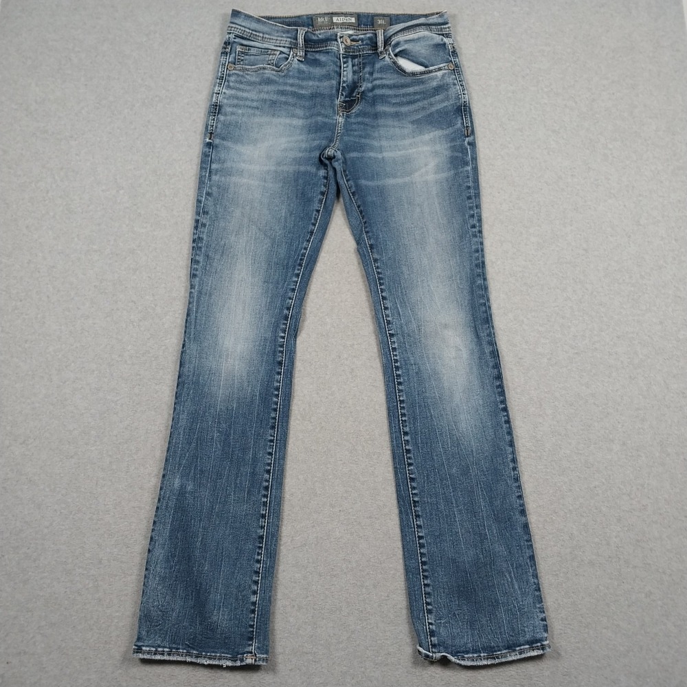 BKE Jeans 31L (Actual 30x32) Blue Aiden Bootcut Premium Stretch Embroidered